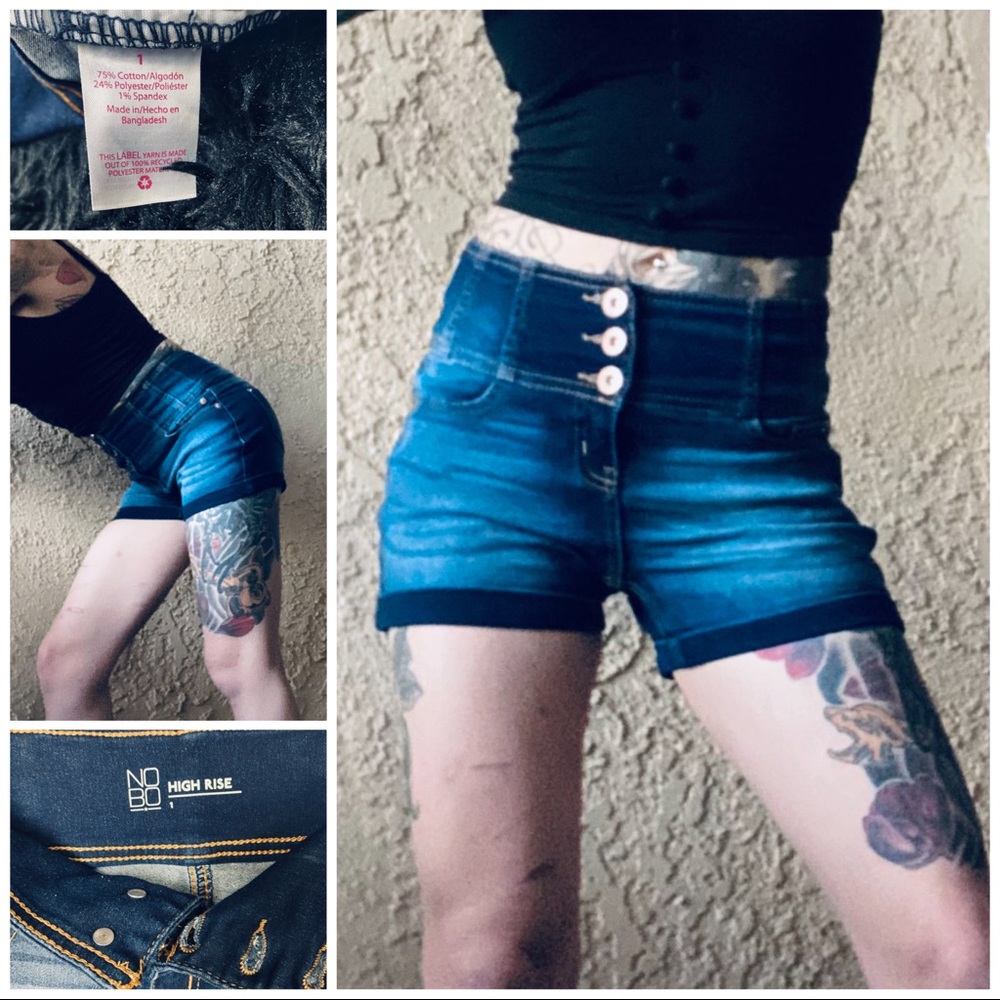 High Waisted Denim Shorts